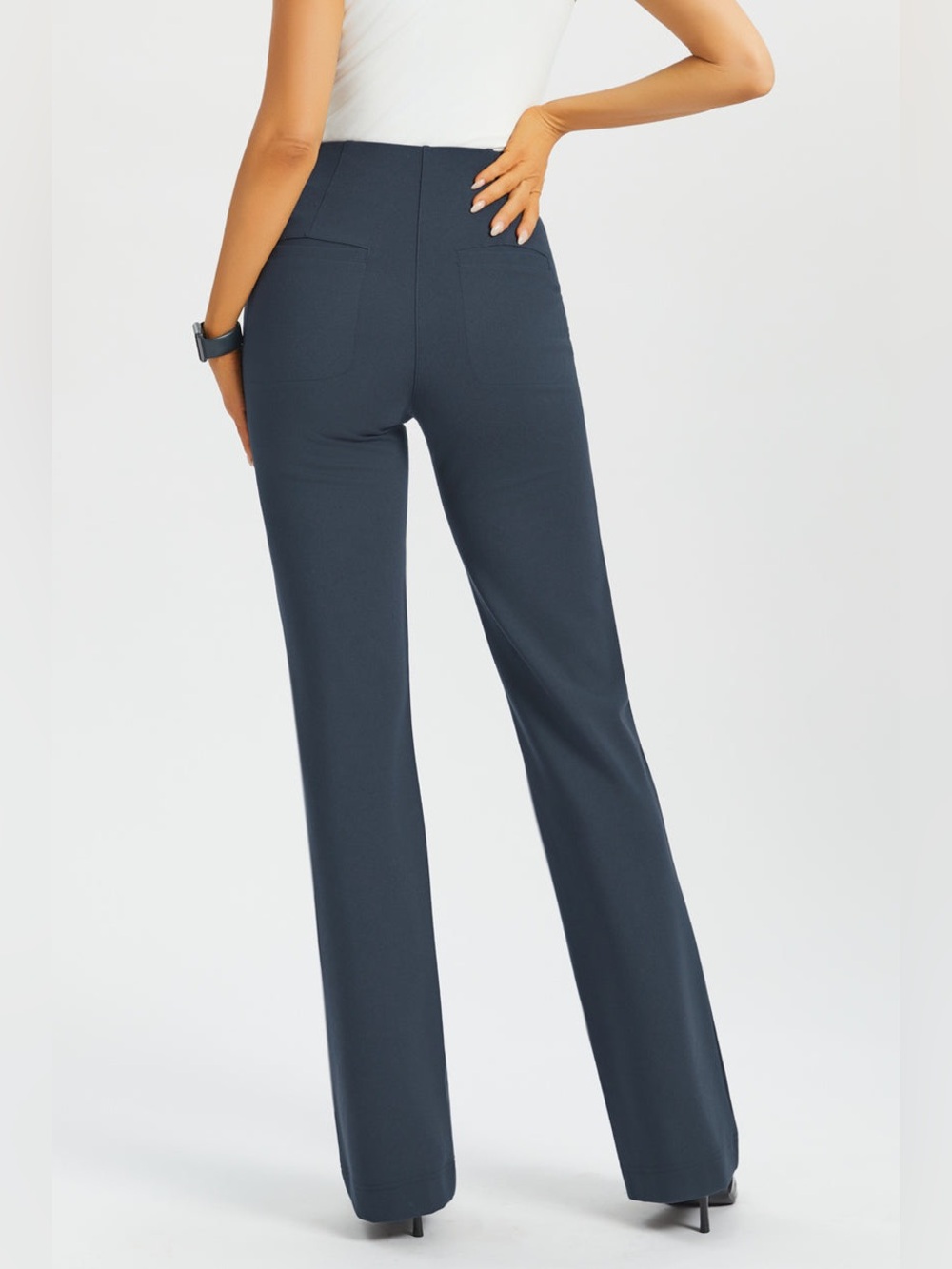 Betabrand Atlantic DPYP Dress Pant Yoga Pants | Wide - Picture 5 of 15